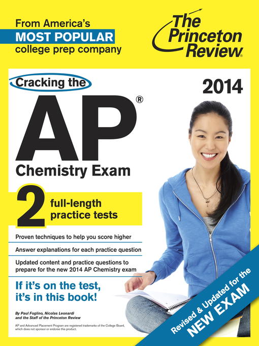 Title details for Cracking the AP Chemistry Exam, 2014 Edition (Revised) by Princeton Review - Available